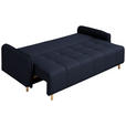 SCHLAFSOFA  in Struktur Dunkelblau  - Buchefarben/Dunkelblau, Design, Holz/Textil (217/97/101cm) - Carryhome