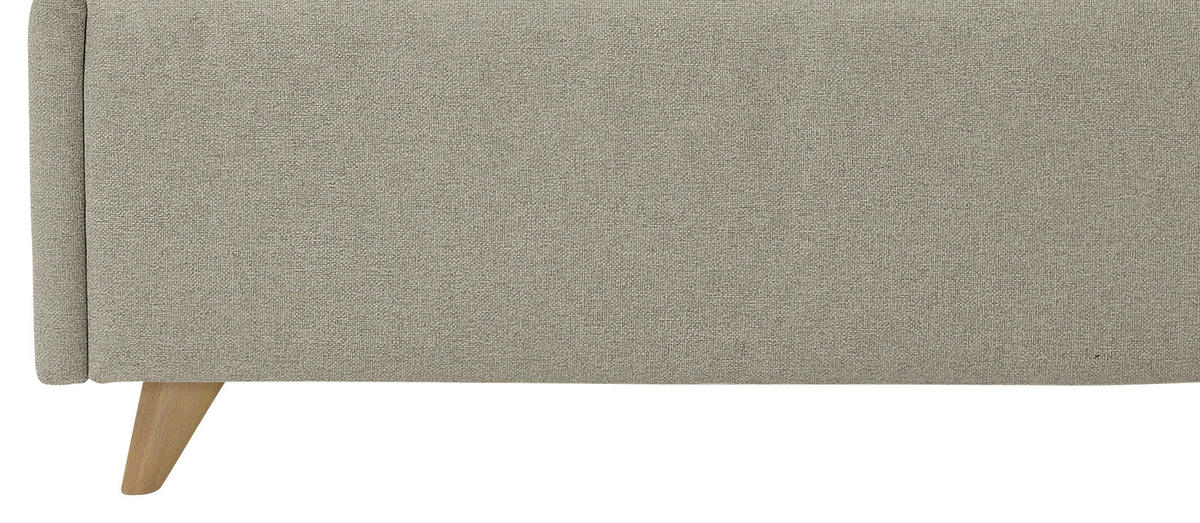 POLSTERBETT Matratze, Lattenrost Mintgrün 180/200 cm  - Graublau/Buchefarben, KONVENTIONELL, Holz/Textil (180/200cm) - Tempur