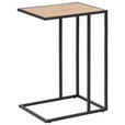 BEISTELLTISCH 43/35/63 cm Schwarz, Eichefarben rechteckig  - Eichefarben/Schwarz, Trend, Holzwerkstoff/Metall (43/35/63cm) - Xora