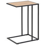 BEISTELLTISCH 43/35/63 cm Schwarz, Eichefarben rechteckig  - Eichefarben/Schwarz, Trend, Holzwerkstoff/Metall (43/35/63cm) - Xora
