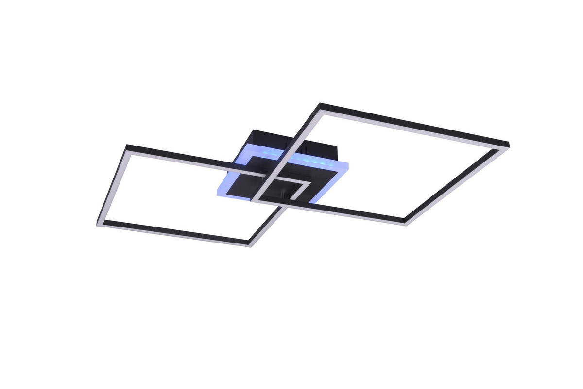 LED-DECKENLEUCHTE 29 W    61/61/8 cm  - Schwarz, Basics, Metall (61/61/8cm)