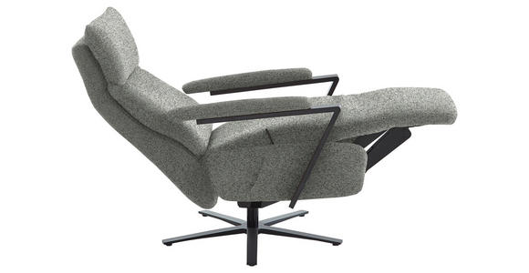 RELAXSESSEL in Textil Grau  - Schwarz/Grau, Design, Textil/Metall (68/117/85cm) - Cantus