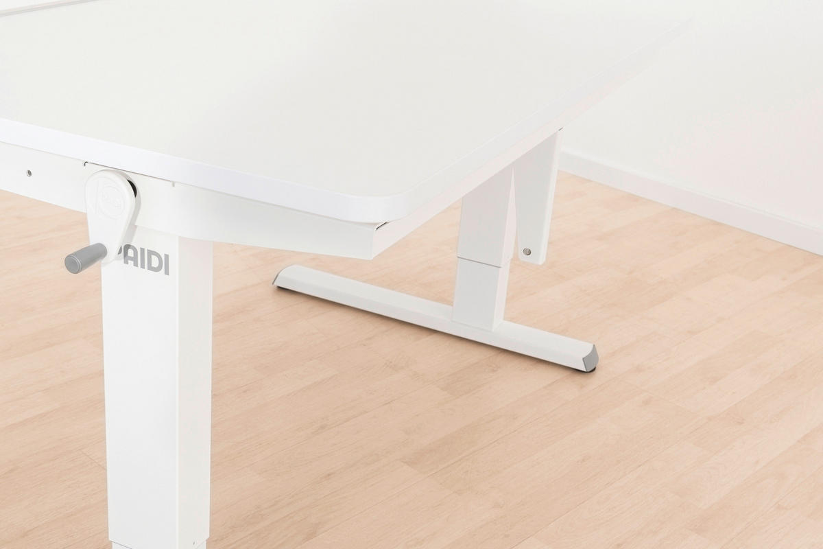 IFJÚSÁGI ÍRÓASZTAL  - rózsaszín/fehér, Basics, faalapú anyag/fém (130/75/53-79cm) - Paidi