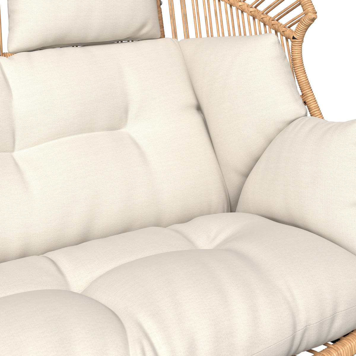 GARTENMUSCHEL 146/136/83 cm  - Beige/Naturfarben, MODERN, Kunststoff/Textil (146/136/83cm) - Ambia Garden