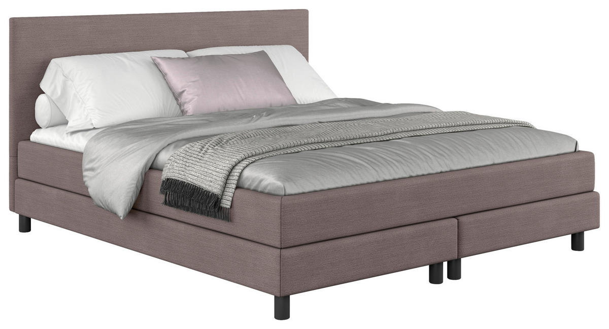 AMERICKÁ POSTEĽ, 160/200 cm, taupe - čierna/taupe, Modern, kompozitné drevo/textil (160/200cm) - MID.YOU