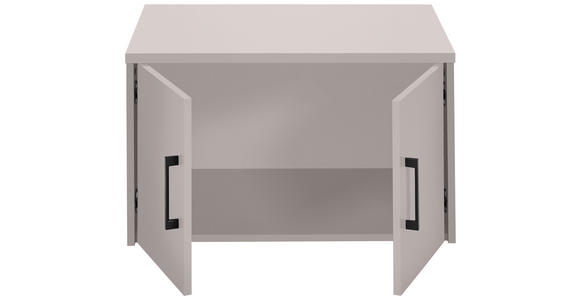 AUFSATZSCHRANK 72/43/54 cm   - Kaschmir/Schwarz, Basics, Holzwerkstoff/Metall (72/43/54cm) - Xora