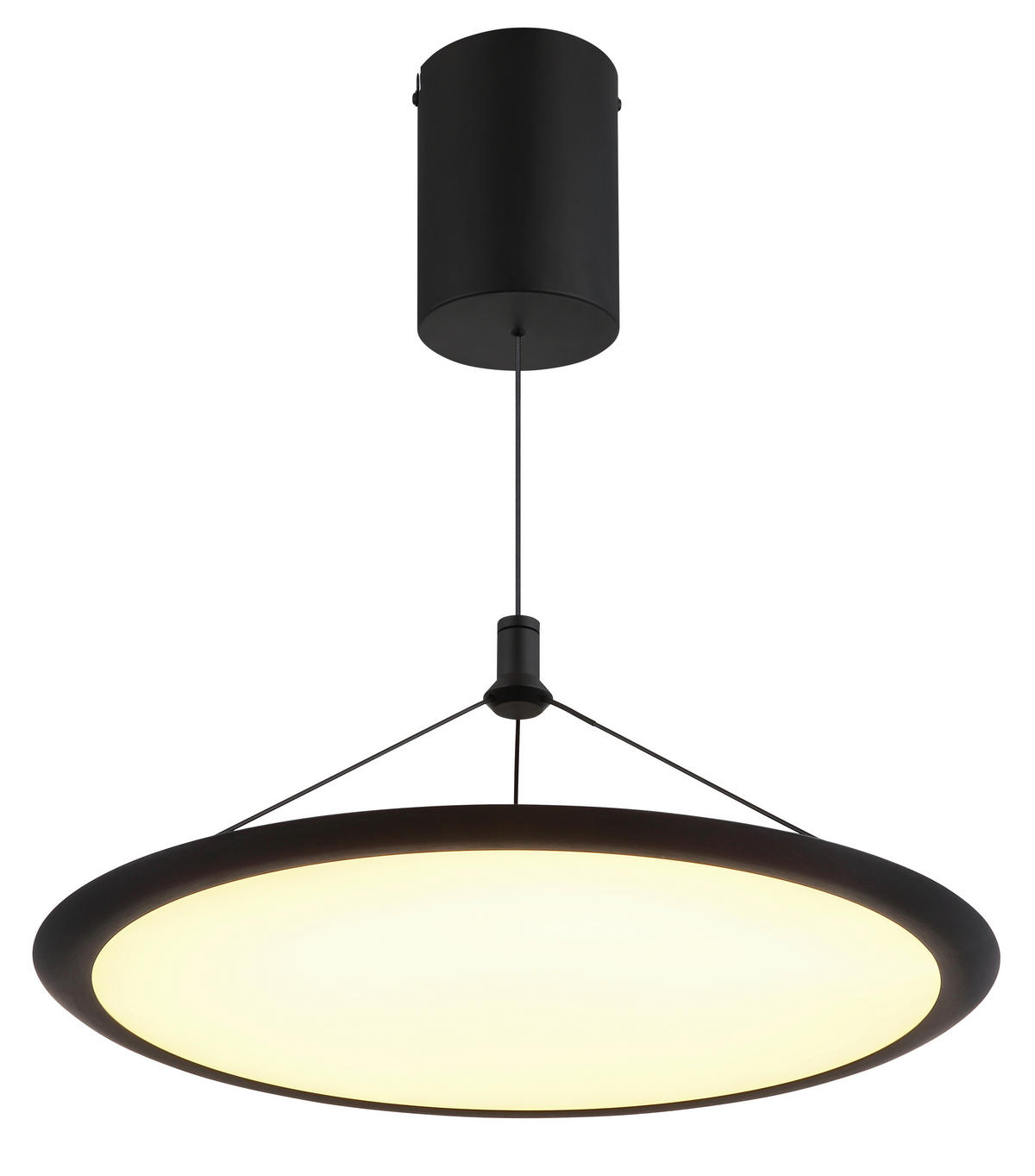 LED-HÄNGELEUCHTE 50,8/150 cm    - Opal/Schwarz, Design, Kunststoff/Metall (50,8/150cm) - Globo