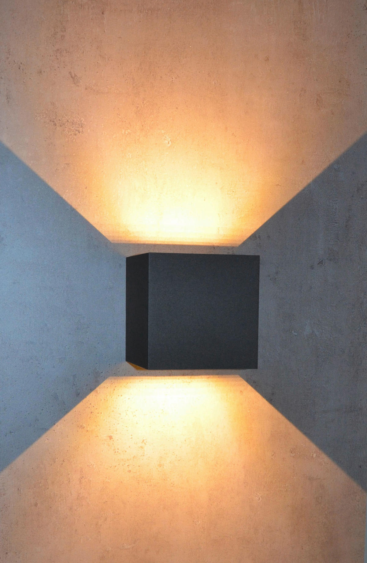 AUßENWANDLEUCHTE Qube 11,2/11,2/11,2 cm   - Anthrazit, Design, Metall (11,2/11,2/11,2cm)