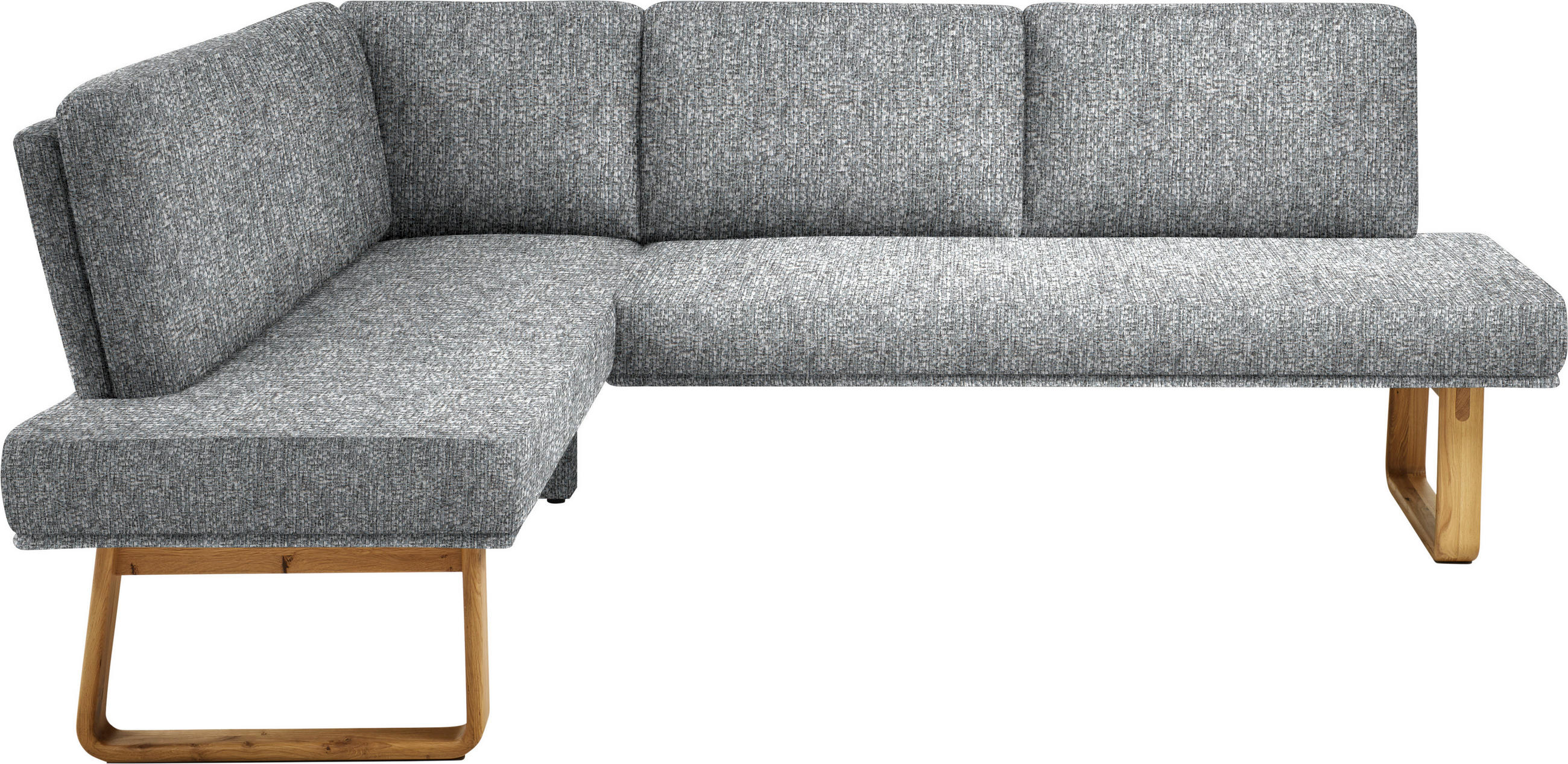 ECKBANK 174/280 cm  in Grau, Eichefarben  - Eichefarben/Grau, Design, Holz/Textil (174/280cm) - Dieter Knoll