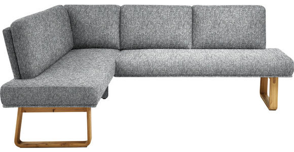 ECKBANK 174/280 cm  in Grau, Eichefarben  - Eichefarben/Grau, Design, Holz/Textil (174/280cm) - Dieter Knoll