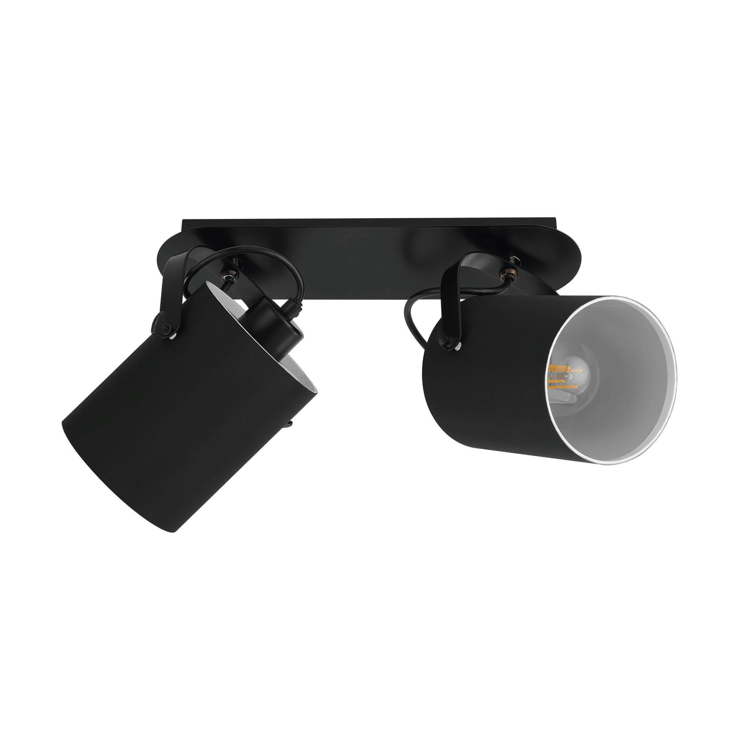 SPOTLIGHT Villabate 34/9/9 cm   - vit/svart, Klassisk, metall/textil (34/9/9cm) - Eglo