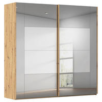 SCHWEBETÜRENSCHRANK 226/223/68 cm 2-türig Eiche Artisan  - Eiche Artisan, Design, Glas/Holzwerkstoff (226/223/68cm) - Xora