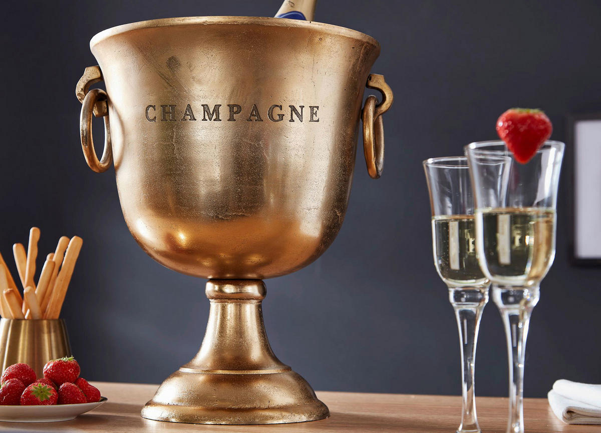 CHAMPAGNEKYLARE - guldfärgad, Modern, metall (28,5/37,5/28,5cm) - MID.YOU