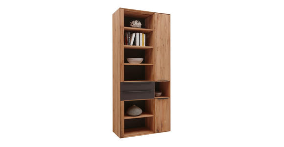 REGAL Buche massiv Buchefarben, Schlammfarben - Schlammfarben/Dunkelbraun, Design, Holz/Kunststoff (92/205,5/39,5cm) - Valnatura
