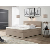 PAT TIP BOXSPRING FĂRĂ ARCURI 180/200 cm  nisipiu  - nisipiu/negru, Konventionell, plastic/lemn (180/200cm) - P & B