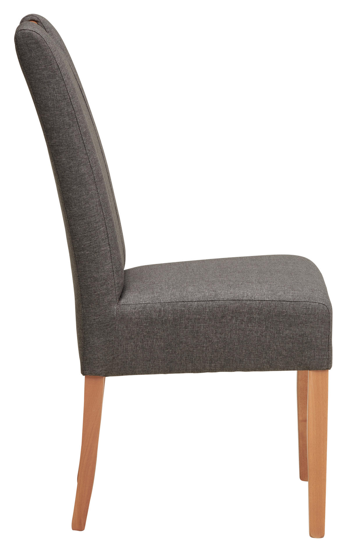 STUHL Webstoff Grau Buche massiv  - Naturfarben/Grau, MODERN, Holz/Textil (46/101/62cm) - Livetastic