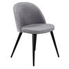 STOL stål sammet  - svart/grå, Design, metall/textil (50/76,5/57cm) - Best Price