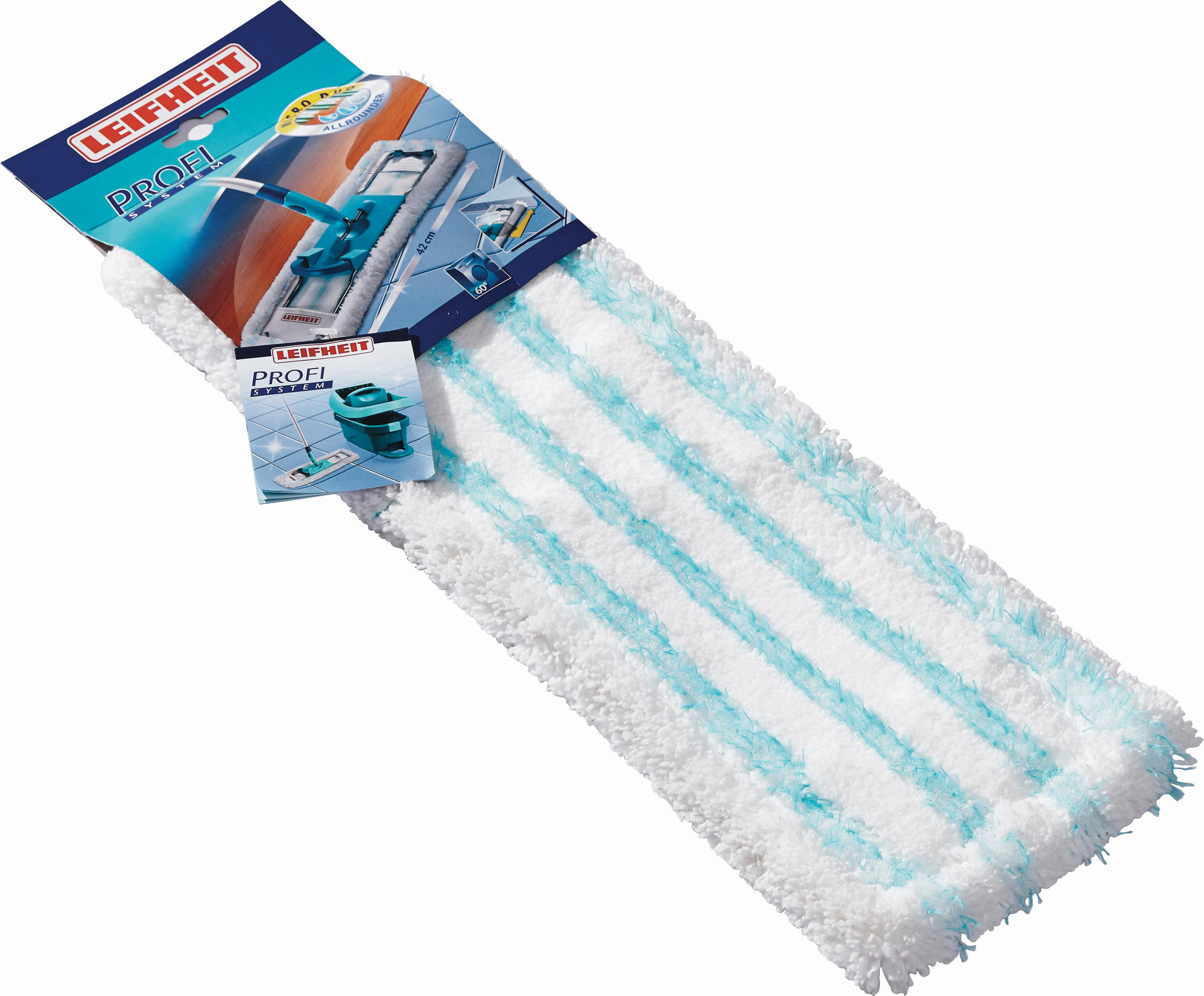 NAVLAKA ZA BRISANJE  - bijela/plava, Konvencionalno, tekstil (42cm) - Leifheit