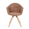 STUHL-SET 2 Stück  in Lederlook  - Braun, LIFESTYLE, Holz/Textil (59/82/55cm) - Kayoom