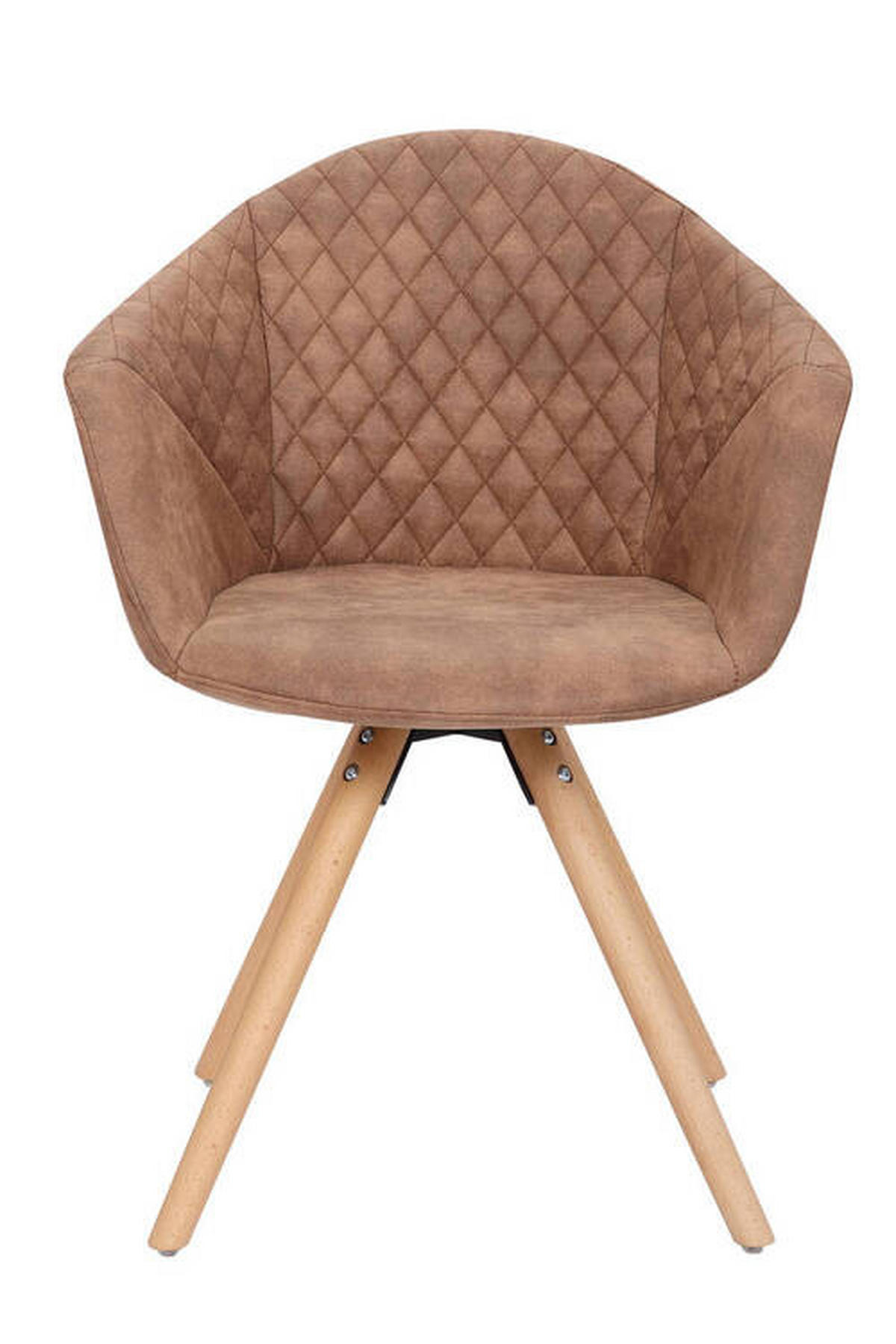 SADA ŽIDLÍ 2 kusy - hnědá, Lifestyle, dřevo/textil (59/82/55cm)