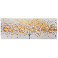 OBRAZ NA HLINÍKOVÉ DESCE, stromy, 140/50/2 cm - vícebarevná, Basics, kov (140/50/2cm)
