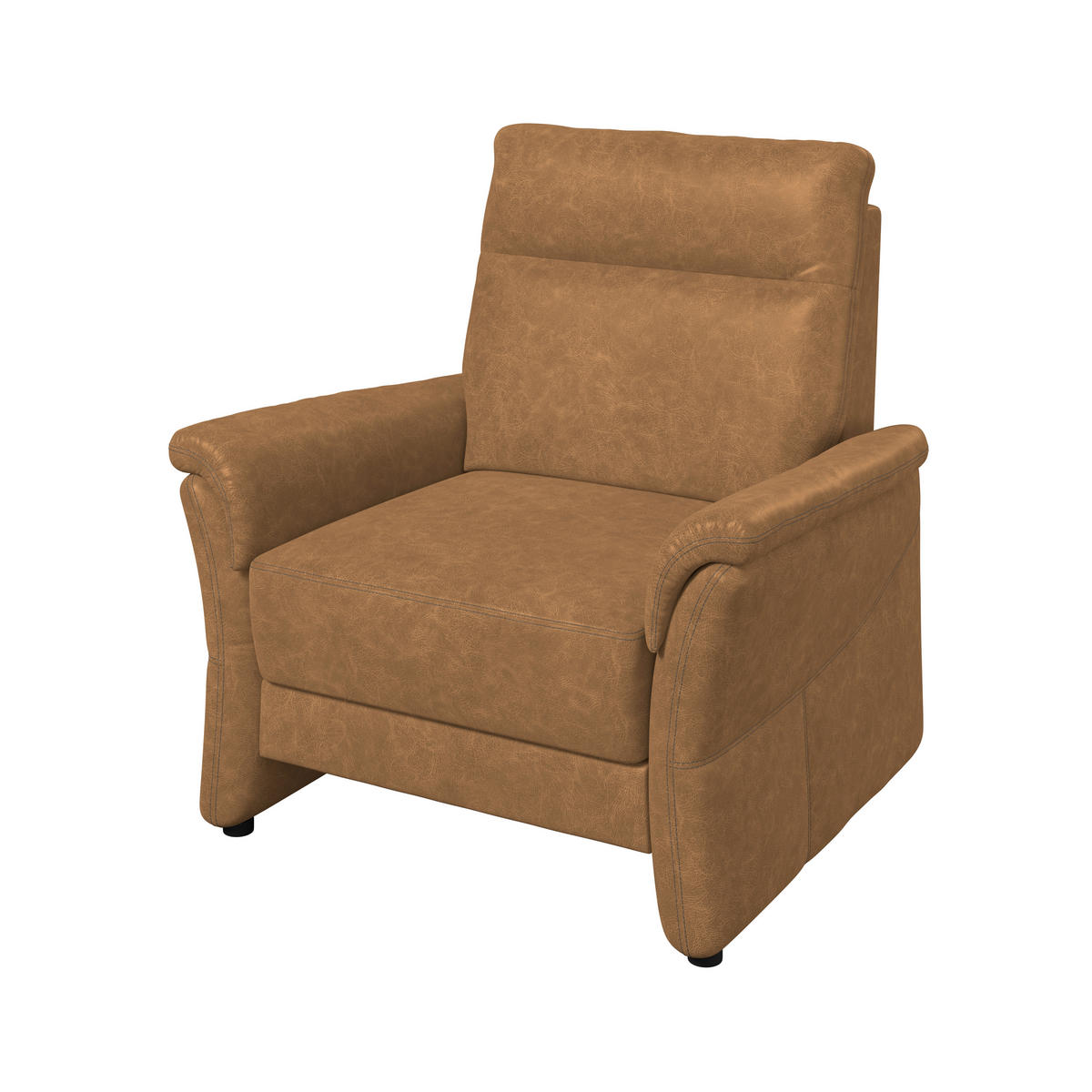 SESSEL Mikrofaser Senfgelb  - Senfgelb/Schwarz, Konventionell, Kunststoff/Textil (104/98/91cm) - Elegando