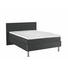 BOXSPRINGBETT Webstoff INKL. Matratze - Chromfarben/Anthrazit, MODERN, Textil/Metall (146/96/209cm)