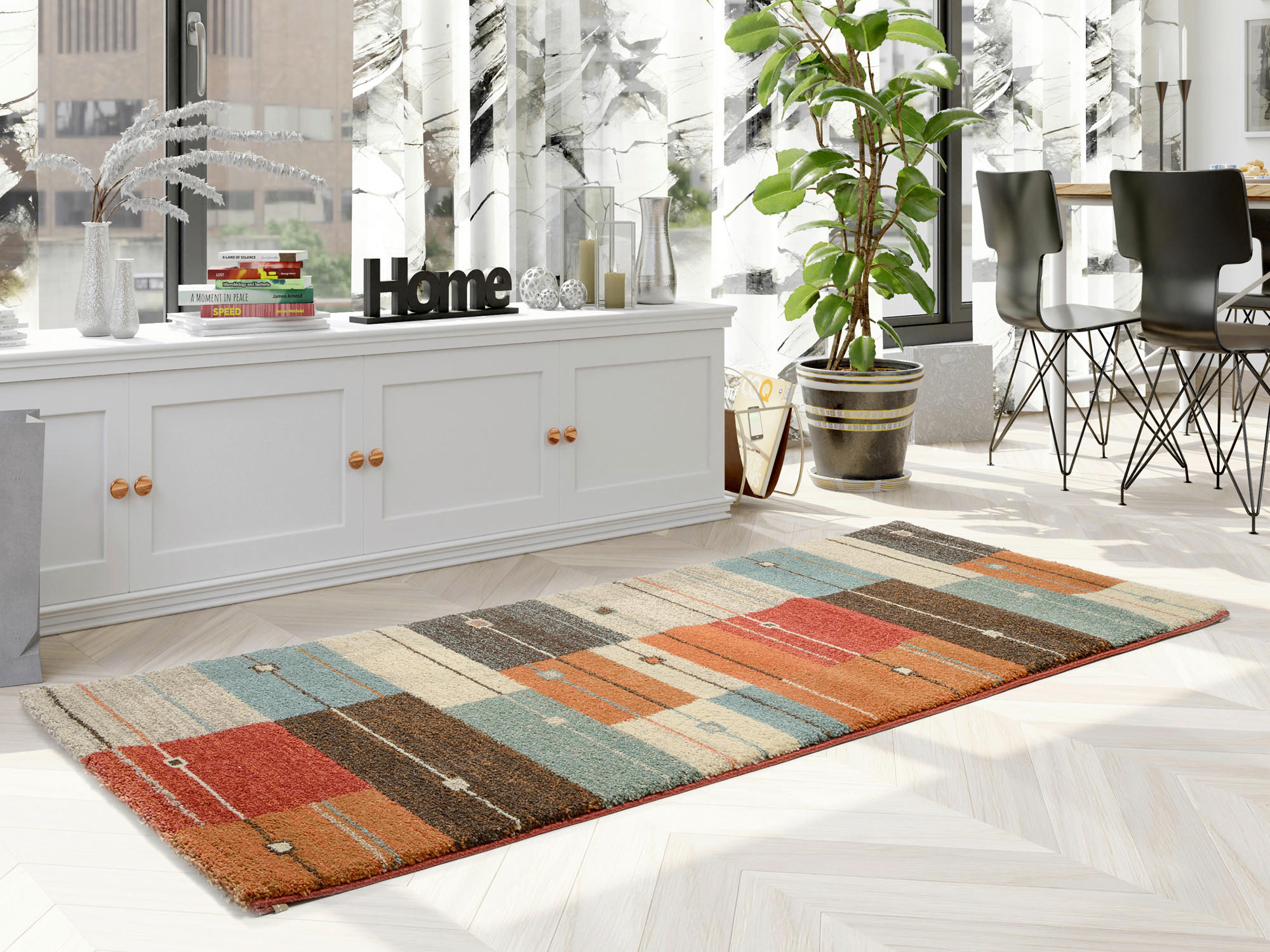 LÄUFER 80/200 cm Palazzo Alto  - Terracotta, Design, Textil (80/200cm) - Novel