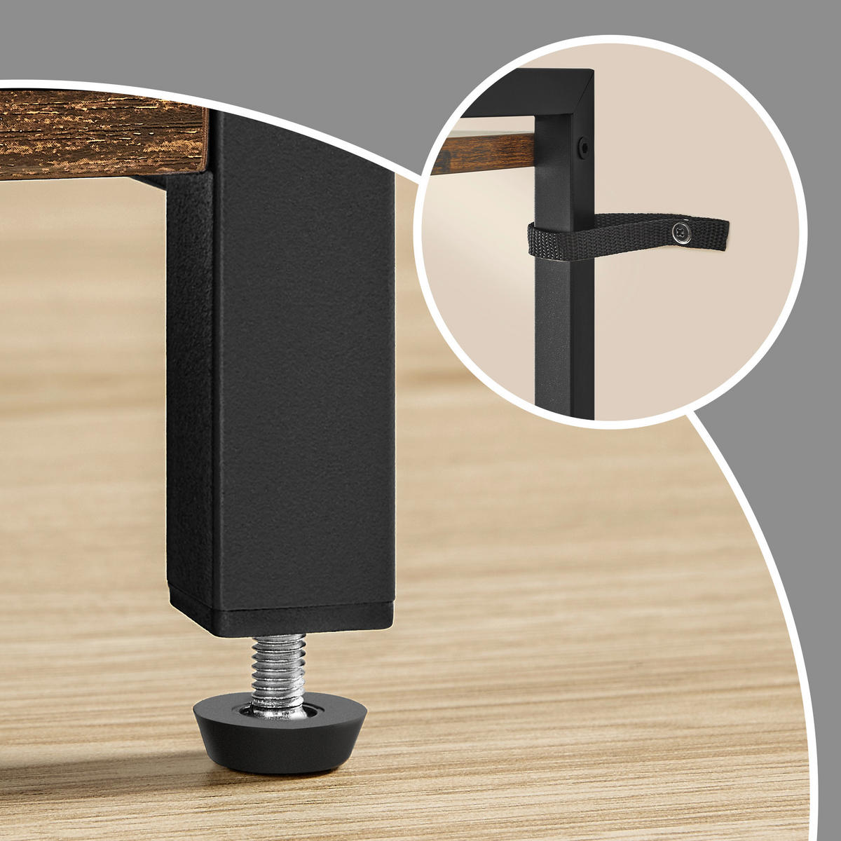 KÜCHENREGAL  - Dunkelbraun/Schwarz, Trend, Holzwerkstoff/Metall (45/140/40cm) - Boxxx