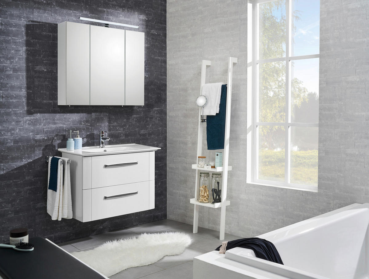 WASCHBECKEN 80/2,4/46,8 cm  - Weiß, MODERN, Keramik (80/2,4/46,8cm) - Sadena