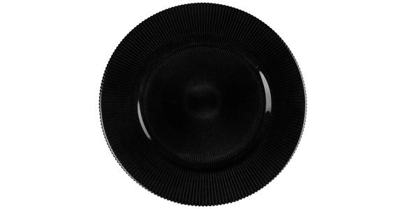 PLATZTELLER 34 cm - Schwarz, KONVENTIONELL, Glas (34cm) - Novel
