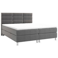 BOX KREVET    180/200 cm  - boje kroma/antracit, Konvencionalno, tekstil/metal (180/200cm) - Carryhome