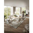 ESSTISCH      - Eiche Bianco/Creme, Design, Holz/Metall (200/100/76cm) - Valnatura