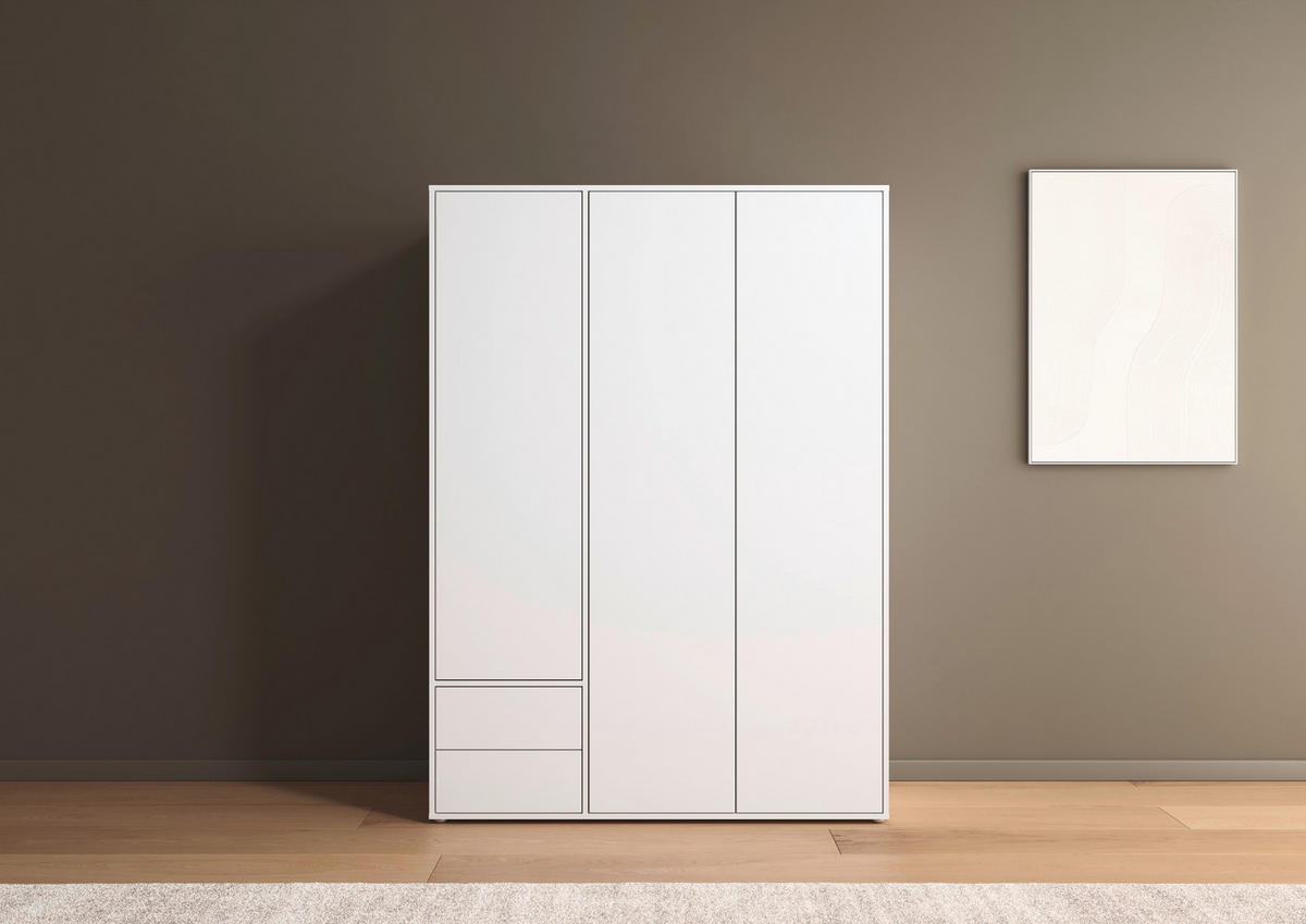 DREHTÜRENSCHRANK in Weiss  - Weiss, Modern, Holzwerkstoff (140/194/53cm) - Rauch Möbel