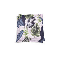 GARTENSITZKISSEN 2-er Set Blätter  - Blau/Hellgrau, Basics, Textil (50/7/50cm)