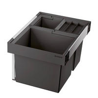 EINBAUABFALLSAMMLER 46 L  - Edelstahlfarben/Anthrazit, Basics, Kunststoff/Metall (55/32,5/40cm) - Blanco