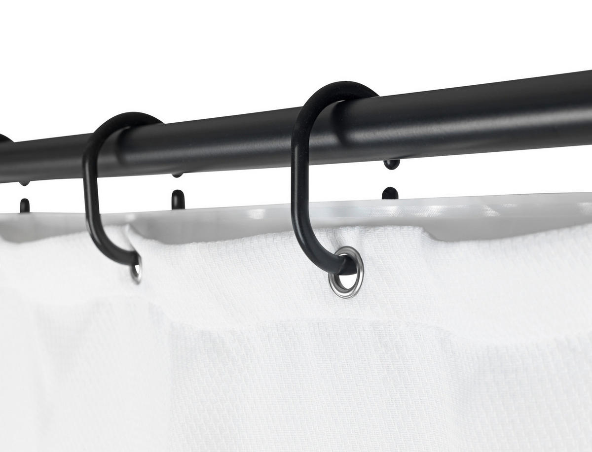 DUSCHVORHANG SAOBA GRS PES 180/200 cm  - Weiß, KONVENTIONELL, Kunststoff/Textil (180/200cm) - Schöner Wohnen