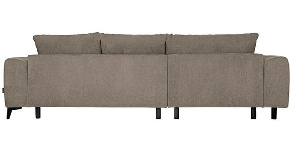 ECKSOFA  in Chenille Taupe  222/279 cm  - Taupe/Schwarz, KONVENTIONELL, Kunststoff/Textil (222/279cm) - Hom`in