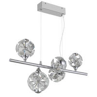 VISEČA LED-SVETILKA  VIRINA //3000 K/230 V/ - barve kroma/prozorno, Konvencionalno, kovina/steklo (50/30/120cm) - Globo