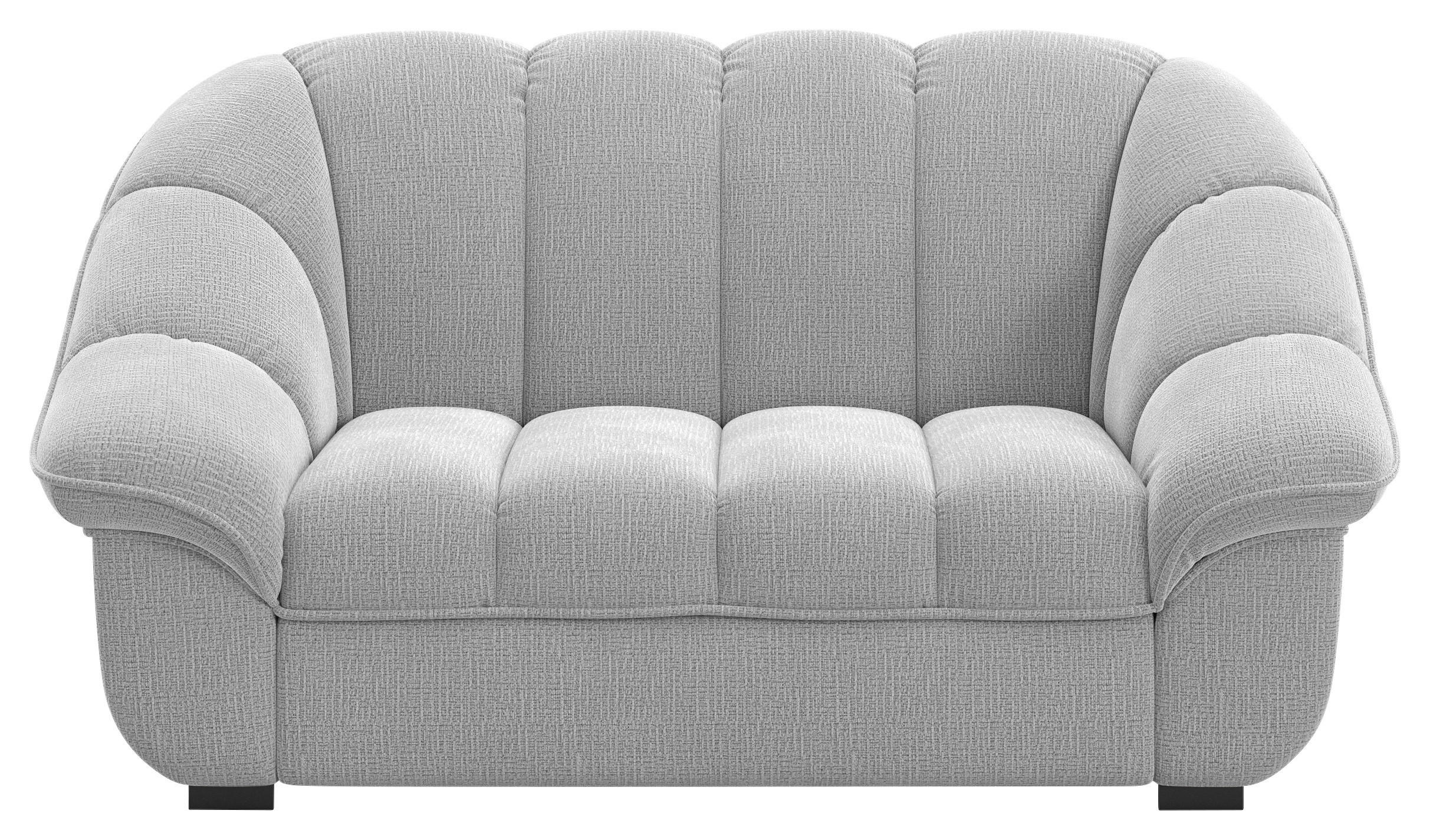 2-SITZER-SOFA Chenille Hellgrau  - Hellgrau/Schwarz, KONVENTIONELL, Kunststoff/Textil (163/88/104cm) - Welnova