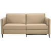 3-SITZER-SOFA in Leder Beige  - Beige/Schwarz, Design, Leder/Metall (190/84/99cm) - Dieter Knoll