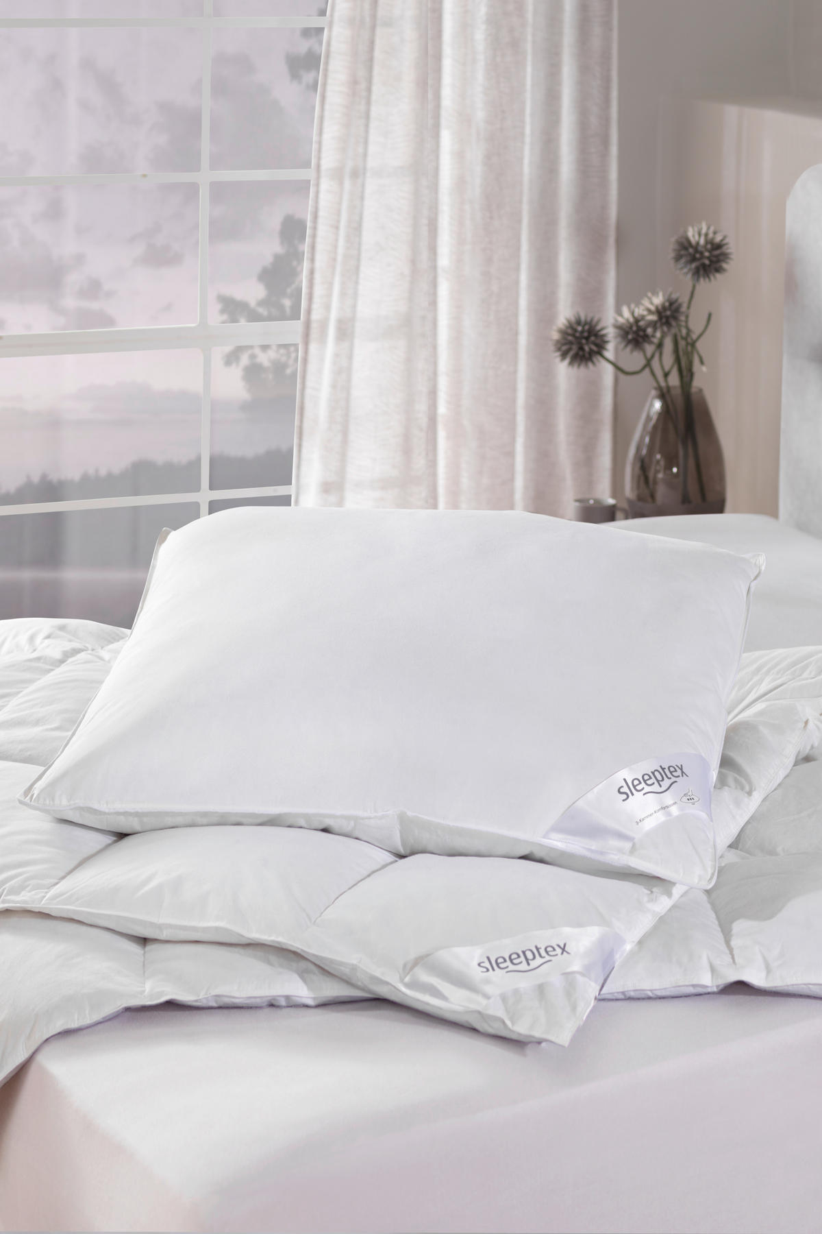 TŘÍKOMOROVÝ POLŠTÁŘ, 70/90 cm - bílá, Basics, textil (70/90cm) - Sleeptex
