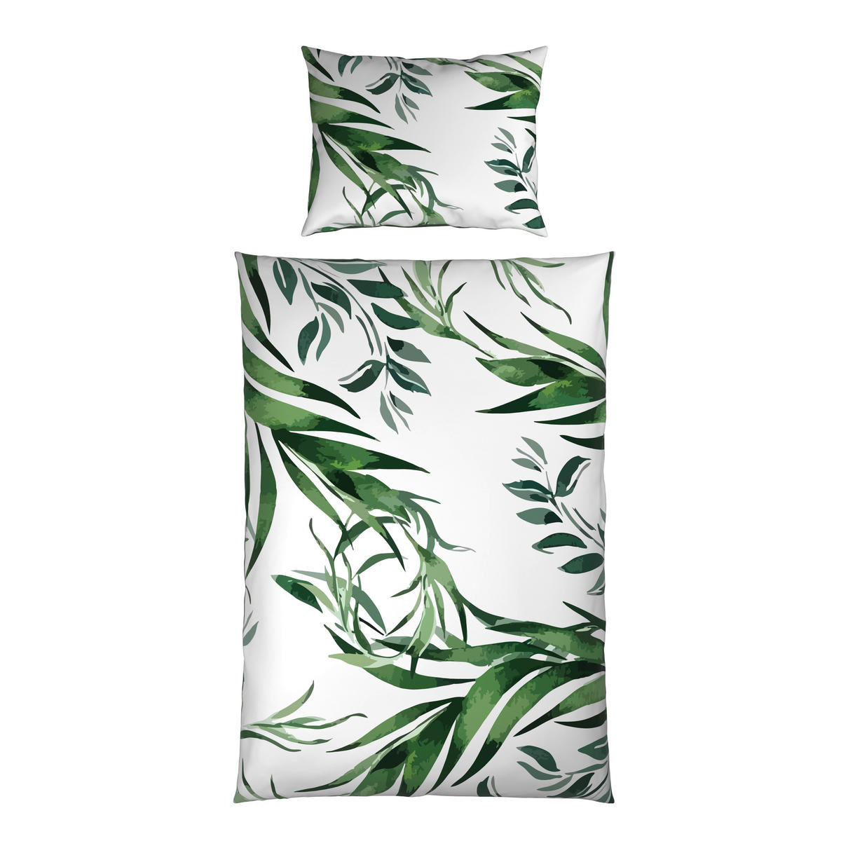 WENDEBETTWÄSCHE Satin 140/200 cm  - Grün, KONVENTIONELL, Textil (140/200cm) - Novel