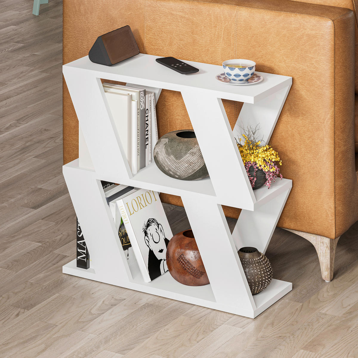 BEISTELLTISCH in Holzwerkstoff  - Weiss, Design, Holzwerkstoff (60/56/22cm) - Livetastic
