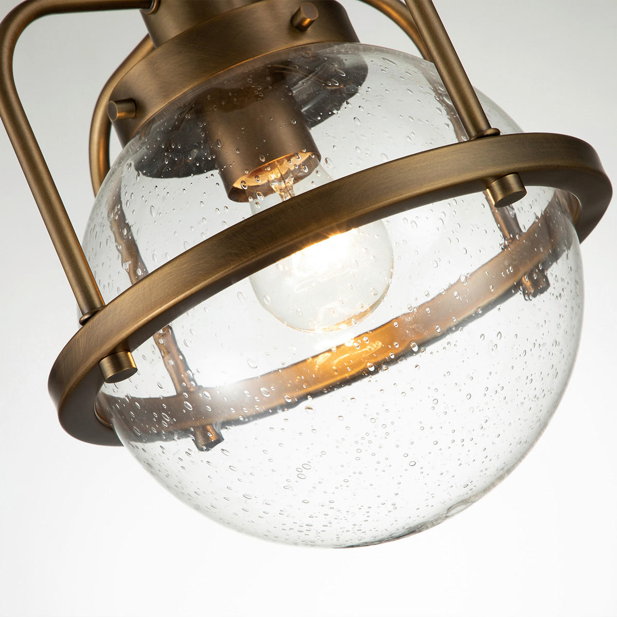 HÄNGELEUCHTE 24/37.6 cm    - Messingfarben, Design, Glas/Metall (24/37.6cm) - Elstead Lighting