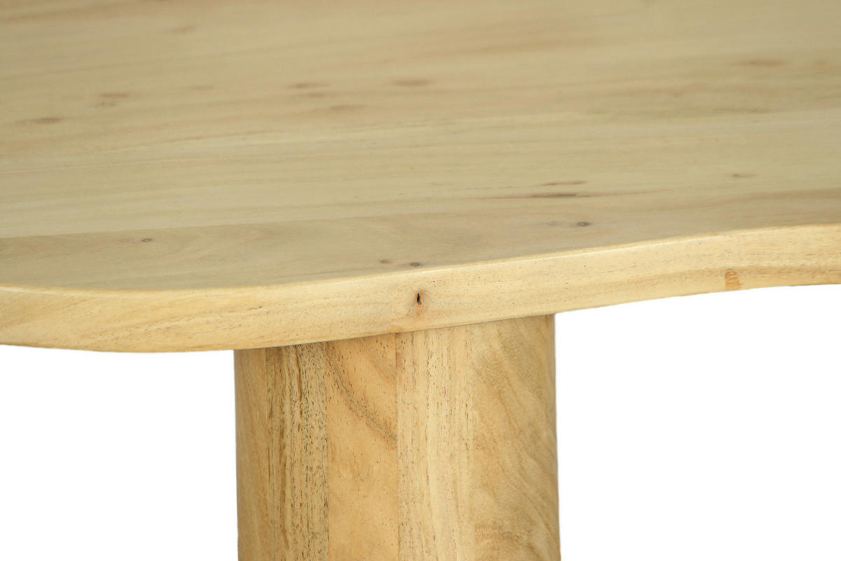 COUCHTISCH Akazie massiv Freiform Naturfarben  - Schwarz/Naturfarben, Design, Holz (110/45/55cm) - MID.YOU