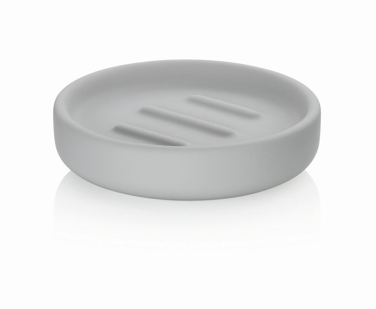 SEIFENSCHALE - Hellgrau, Basics, Keramik (11,5/3cm) - Kela