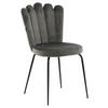 STOLSET 2 styck stål sammet  - grå/svart, Design, metall/textil (44.5/82.5/54cm) - Livetastic