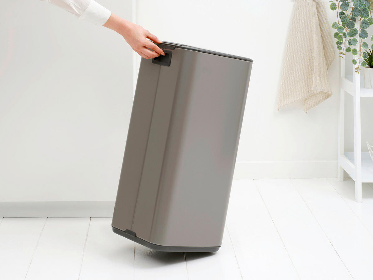 KANTA SA PAPUČICOM  30 l   - antracit/platinasta, Dizajnerski, metal/plastika (28,8/64,7/35,8cm) - Brabantia