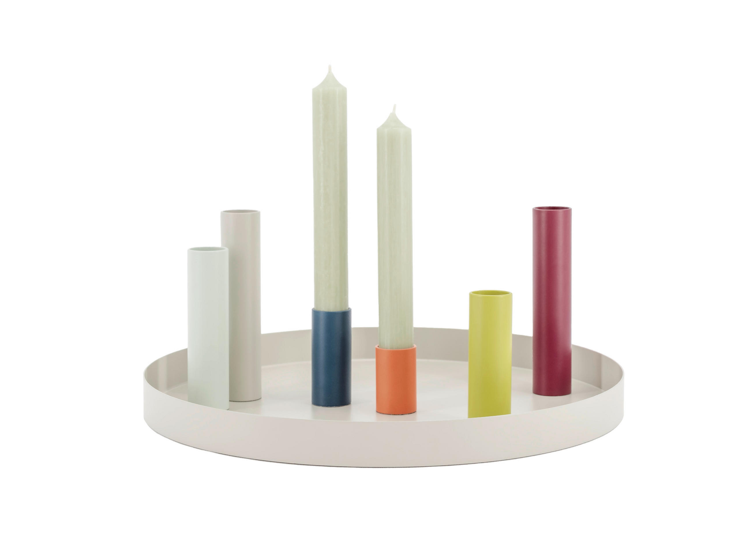 KERZENHALTER - Multicolor, Basics, Metall (30/30/2,5cm)